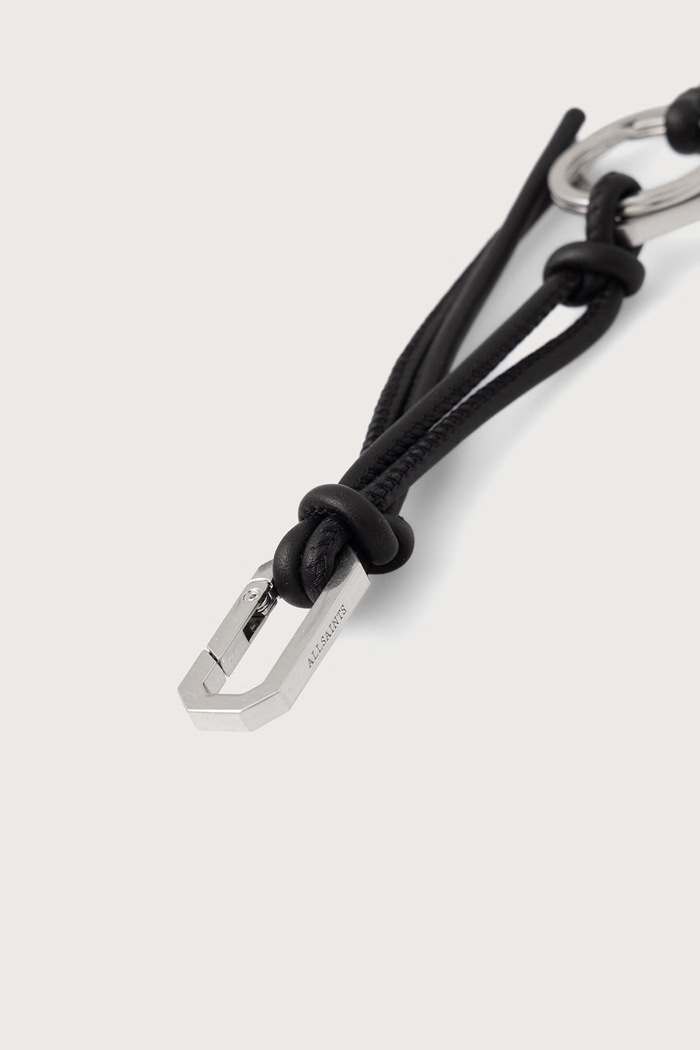 AllSaints Brelok skórzany SPADE W184XF czarny AW26