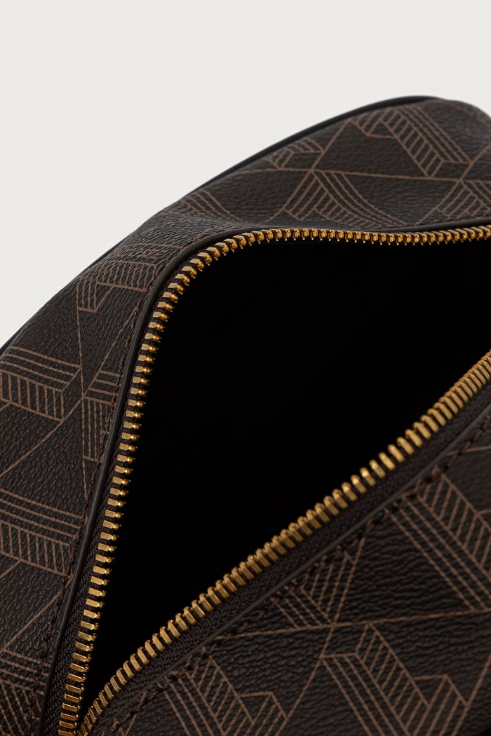 Lacoste kosmetyczka z imitacji skóry brązowy NU5418BG