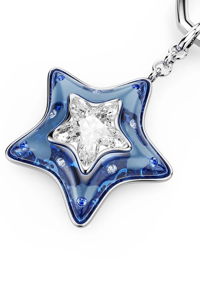 Klíčenka z nerezové oceli SUBLIMA Swarovski 5763030 modrá