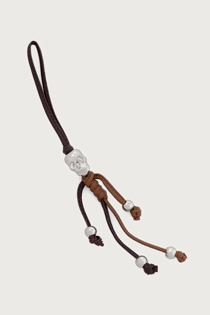 Zadig&Voltaire Klíčenka SKULL burgundské LWOG02331