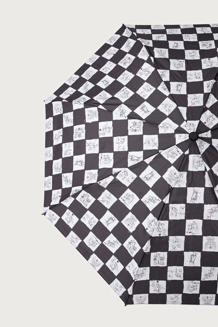 Karl Lagerfeld Automatický dáždnik B3W50007 čierna AW26
