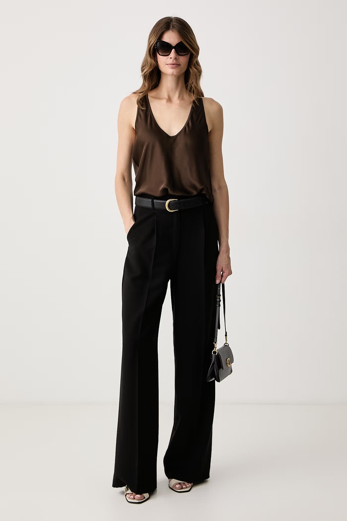 Haveone Top damski z wiskozą RWG.R001 brązowy AW26