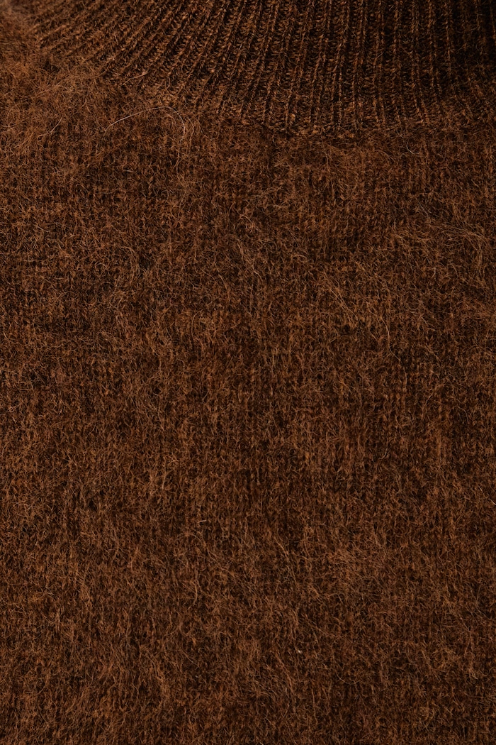 Sweter z krótkim rękawem damski wełniany Joseph Ribkoff brązowy 264966