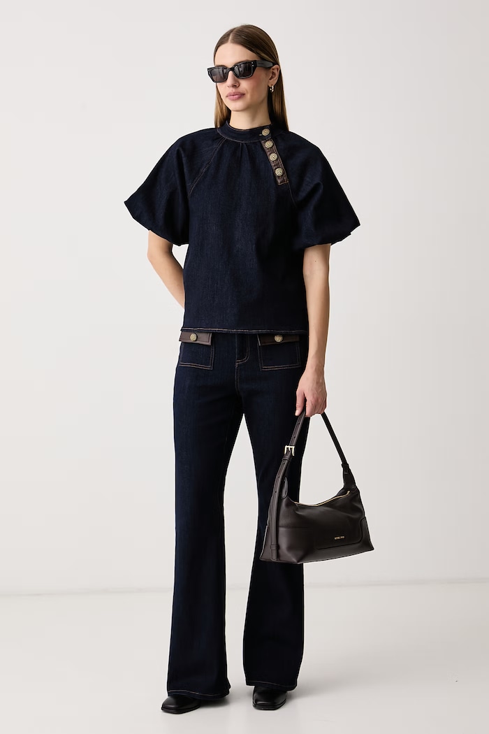 Joseph Ribkoff Bluzka damska jeansowa 264962 granatowy AW26