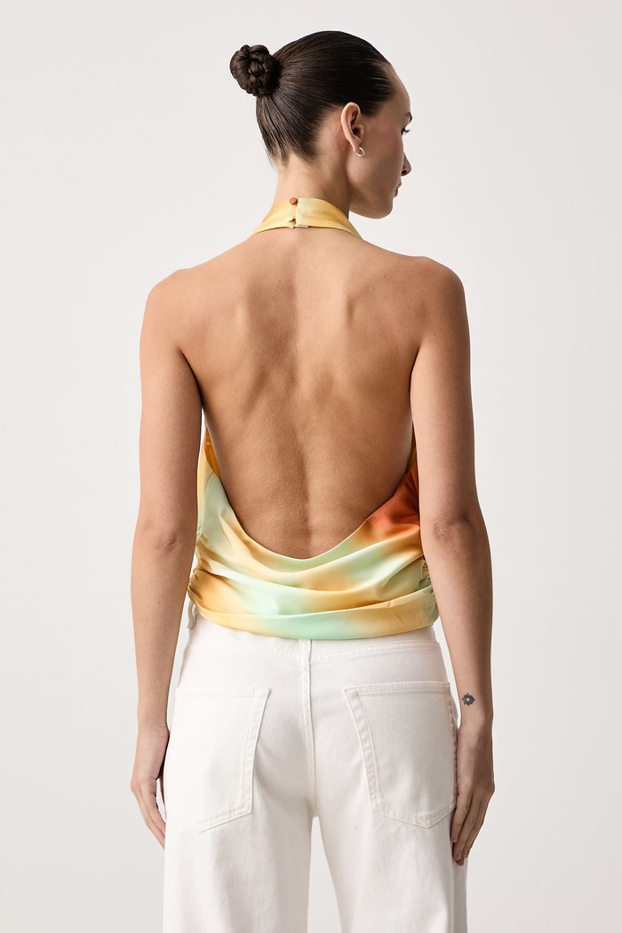 Odzież Bardot Bluzka halter damska 60541TB żółty
