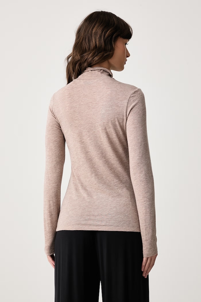 Odzież Triumph Longsleeve damski z dodatkiem wełny i moheru Beauty Layers 10225074 beżowy