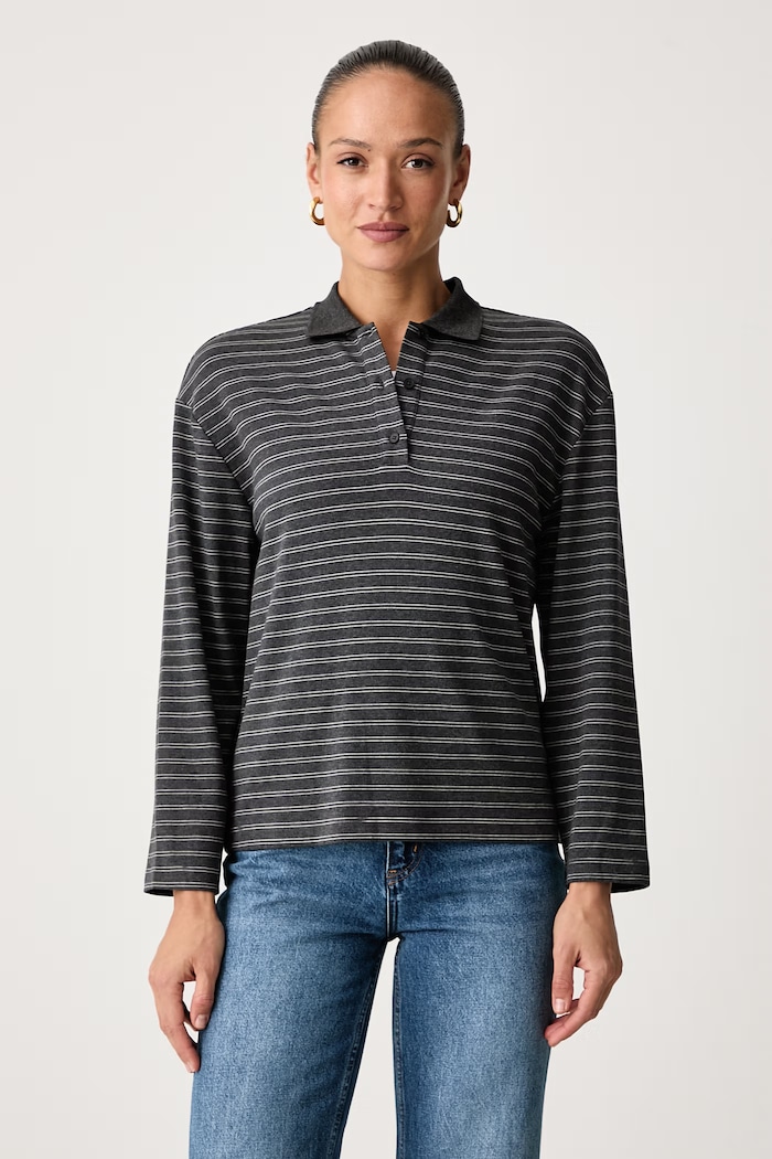 Eleh Longsleeve damski z bawełną szary EFW260047