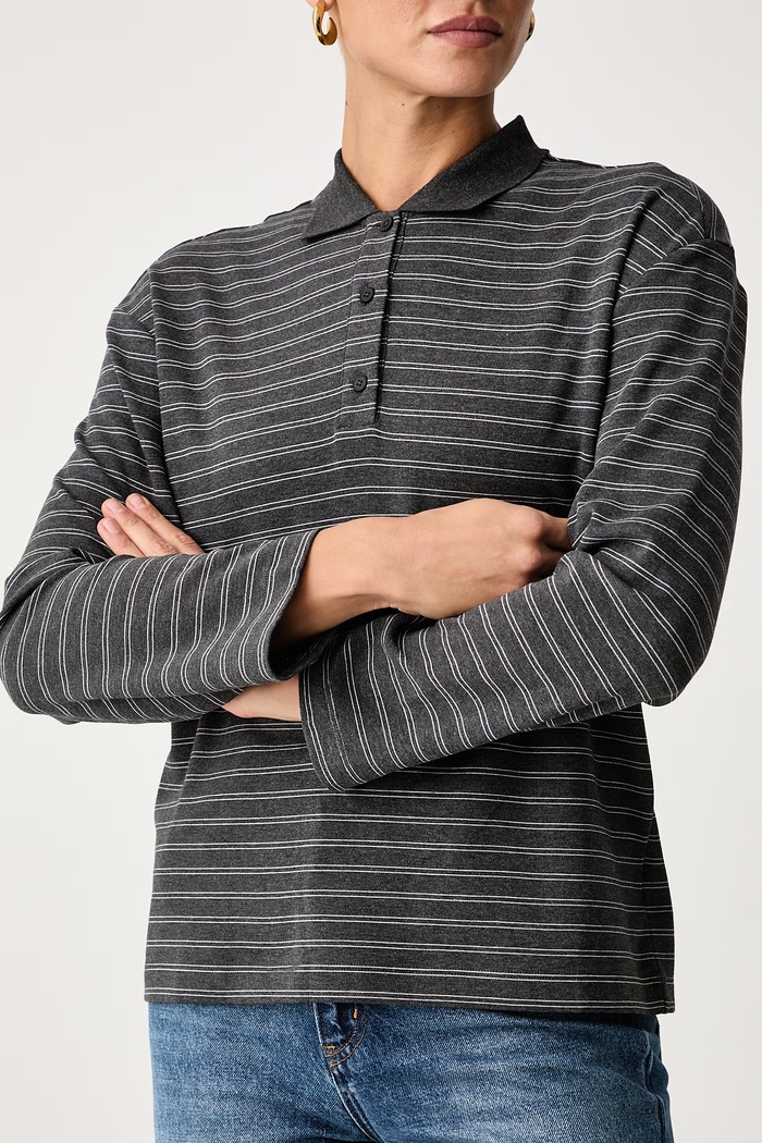 Longsleeve damski z bawełną Eleh EFW260047 szary