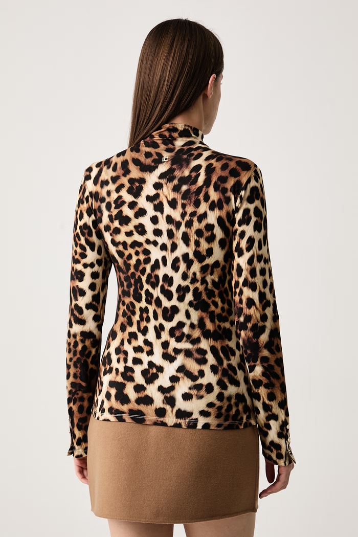 Odzież Lola Casademunt Longsleeve damski bawełniany z elastanem LF2615041 beżowy