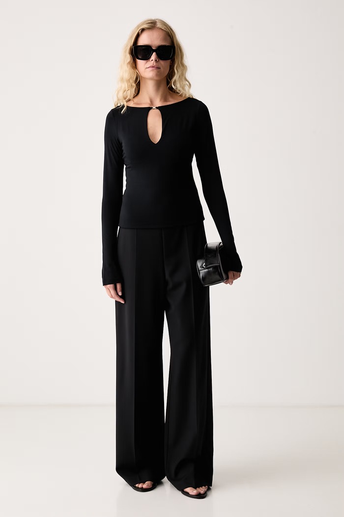 Le Privé Bluzka damska z modalem SABINE TOP NOIR LP00837 czarny AW26