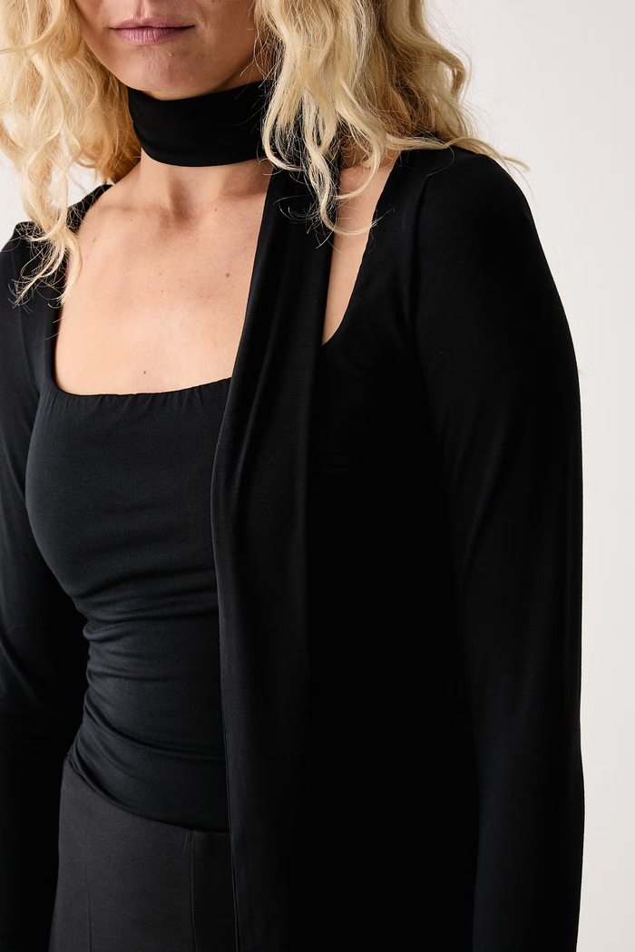 Bluzka damska z modalem REINE TOP NOIR Le Privé LP00494 czarny