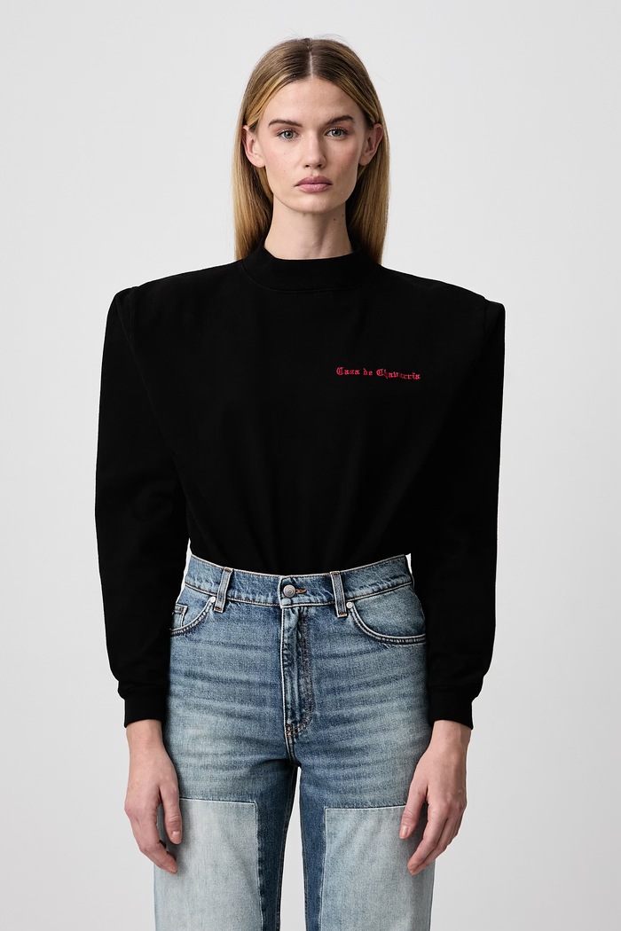 Willy Chavarria CASA DE CHAVARRIA body dámske bavlnené hladké čierna MWJTE010.061N