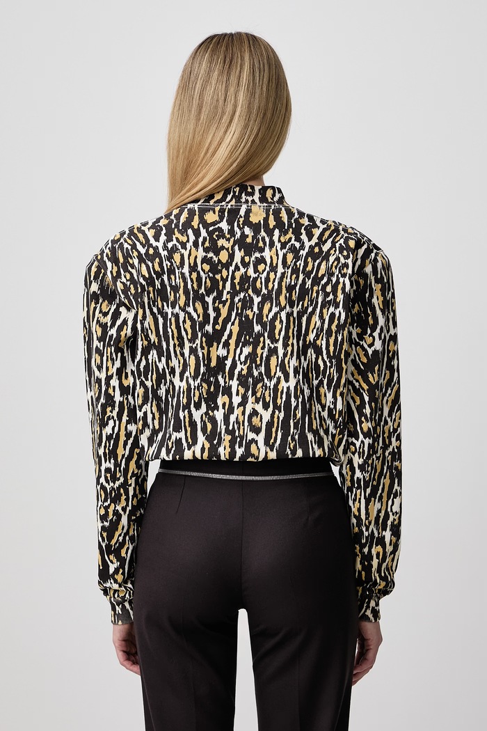 Abbigliamento Willy Chavarria CHEETAH body da donna in cotone con motivo di animali MWJTE005.061N beige