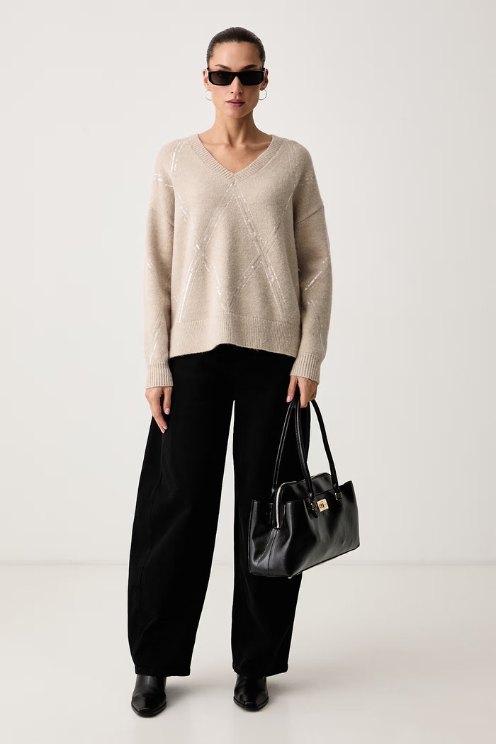 Joseph Ribkoff Sweter damski 254949. beżowy AW26