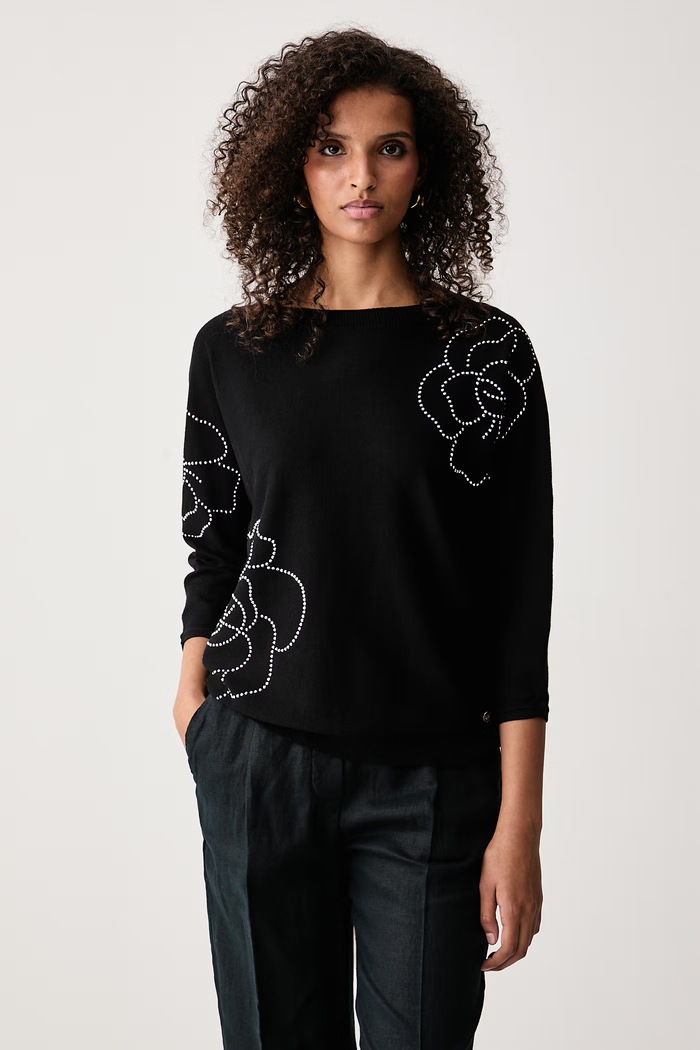 Joseph Ribkoff Sweter damski z wiskozą czarny 264957