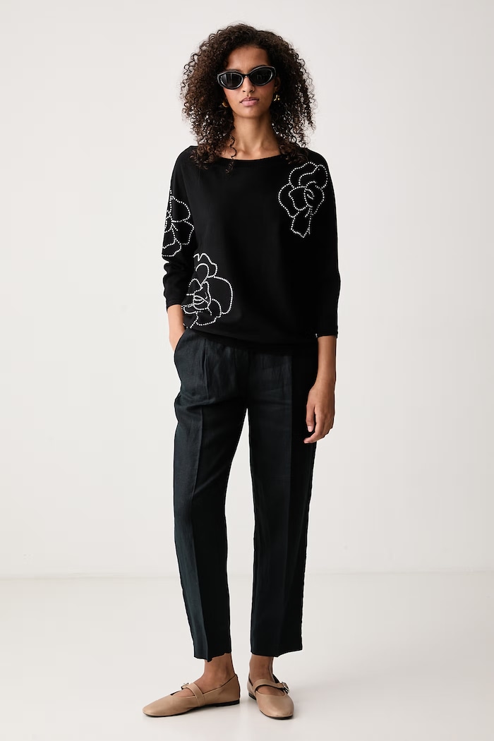Joseph Ribkoff Sweter damski z wiskozą 264957 czarny AW26
