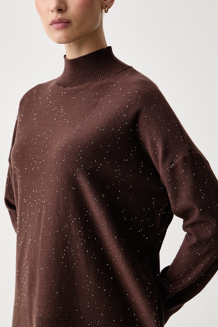 Sweter damski z wiskozą Joseph Ribkoff 264930 brązowy