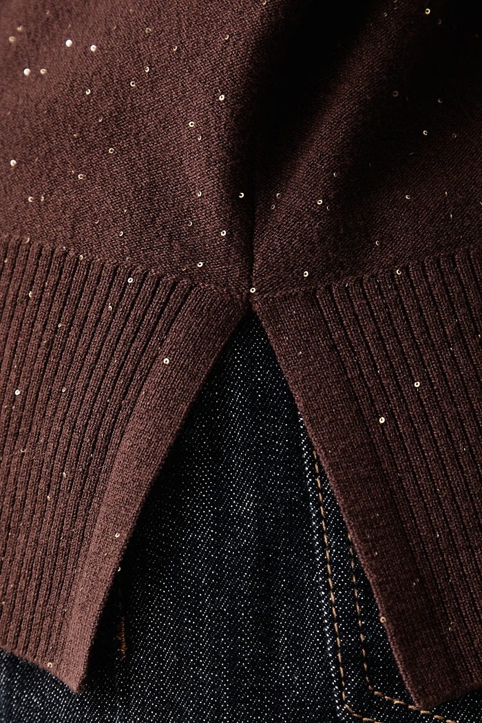 Sweter damski z wiskozą Joseph Ribkoff brązowy 264930