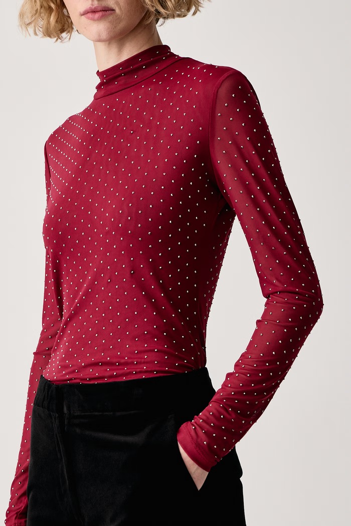 Longsleeve damski Joseph Ribkoff 264916 czerwony