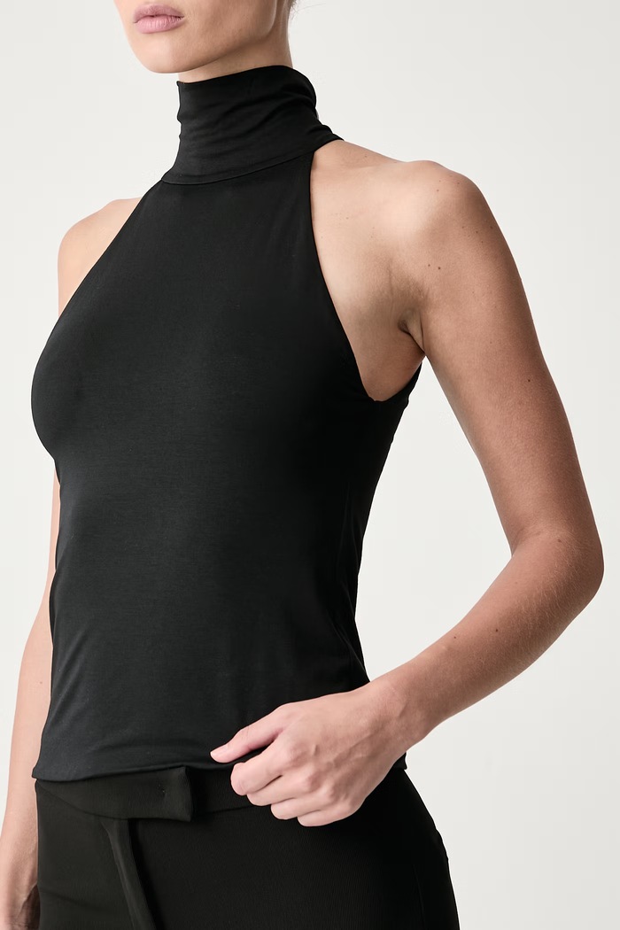 Top damski z modalem INA TOP NOIR Le Privé LP00764 czarny