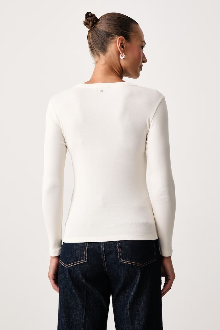 Odzież Mos Mosh Longsleeve damski z modalem 180760 beżowy