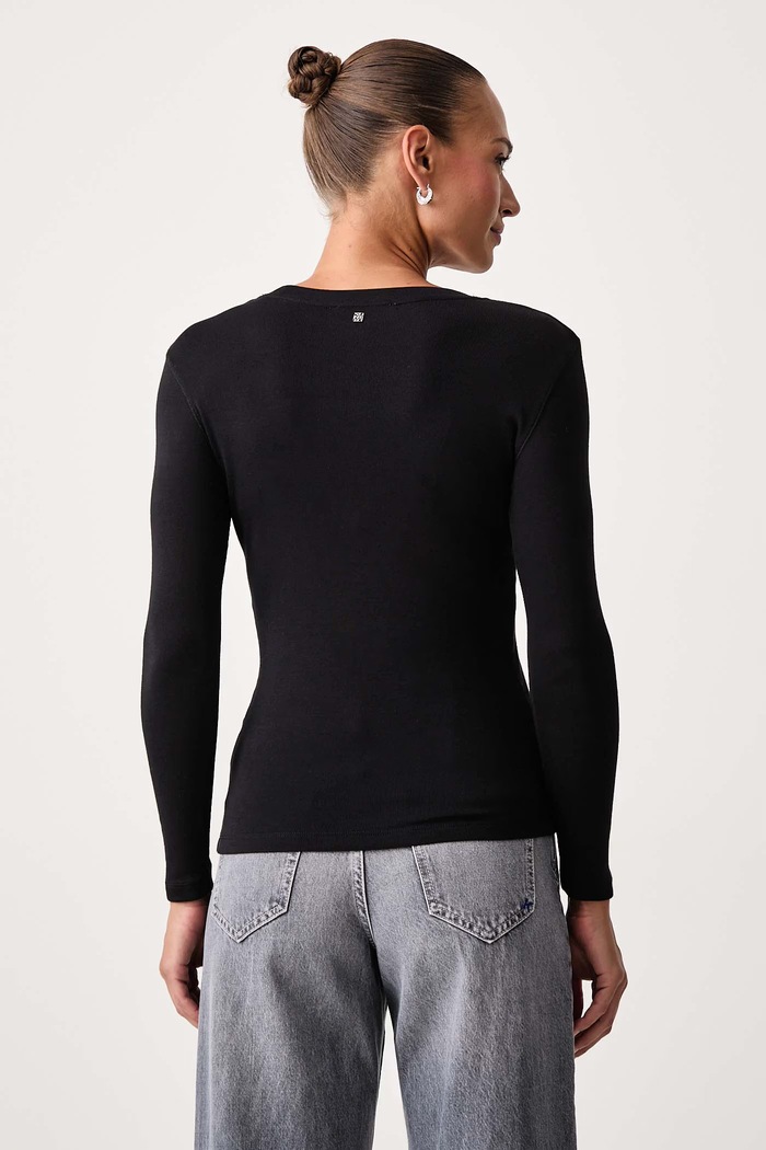 Odzież Mos Mosh Longsleeve damski z modalem 180760 czarny