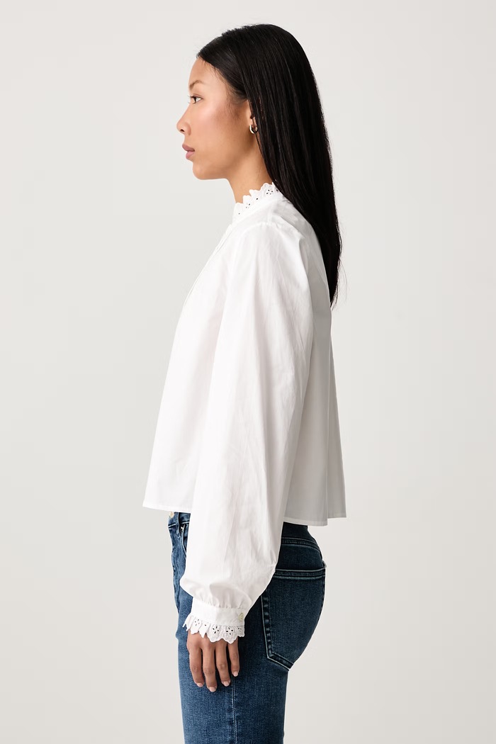 THE KEEPSAKE PINTUCK BLOUSE camicia in cotone da donna Frame WE26WBL015 bianco