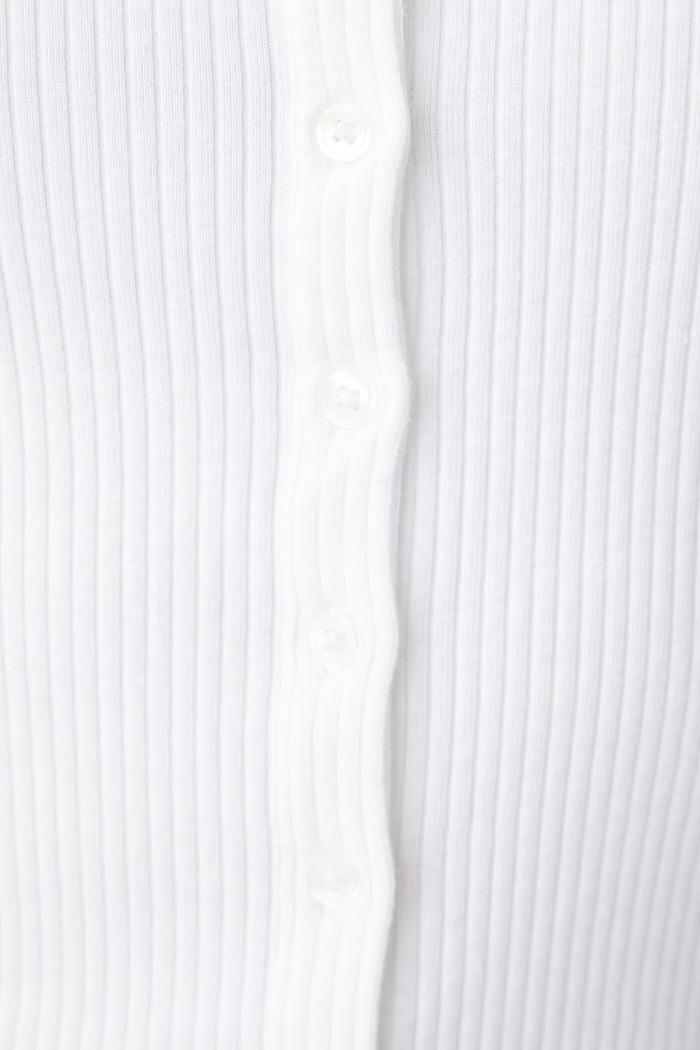 Kardigán dámsky bavlnený s elastanom AUSTEN BUTTON THROUGH LS Levi's biela 0088R