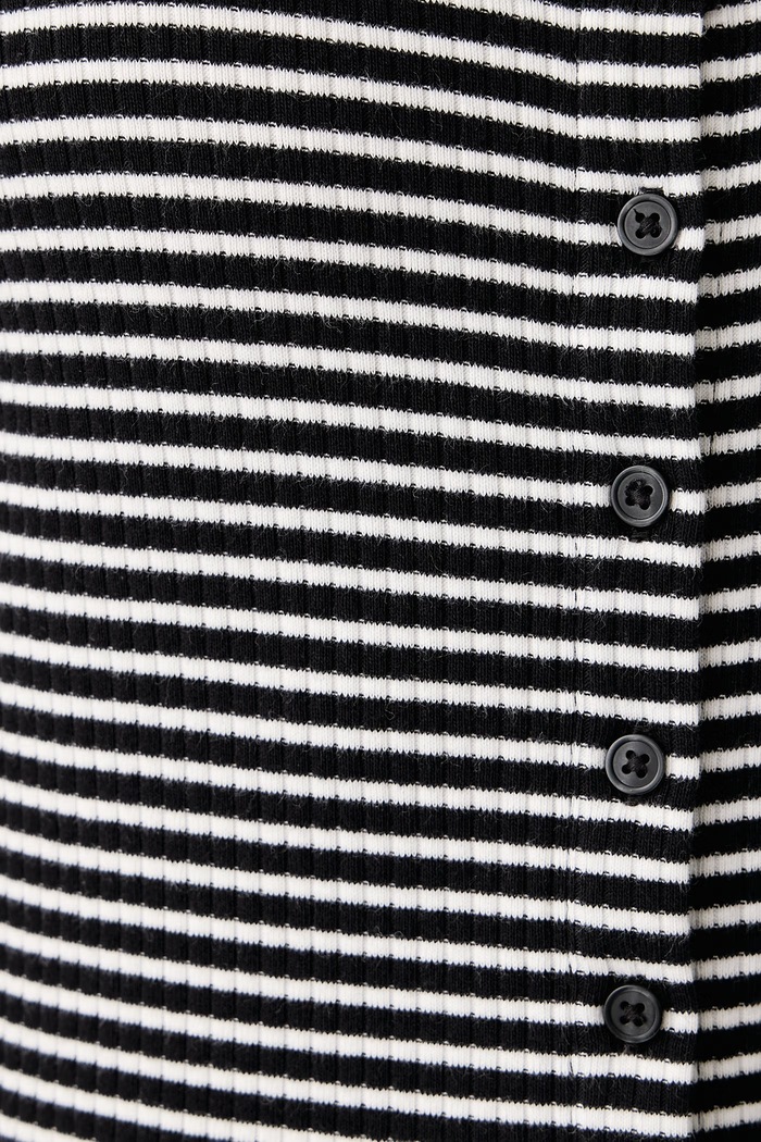 Kardigán dámsky bavlnený s elastanom AUSTEN BUTTON THROUGH LS Levi's čierna 0088R
