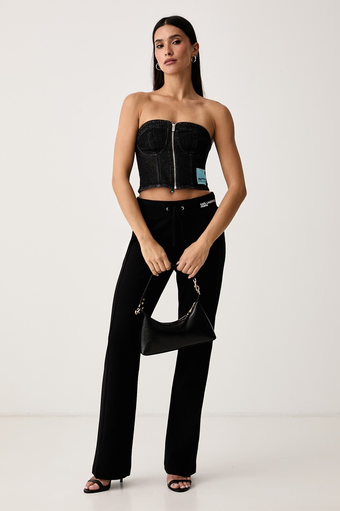 Karl Lagerfeld Jeans Top damski jeansowy x Pietro Terzini B4W11030 czarny AW26