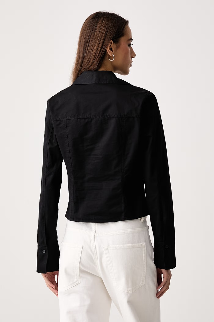 Дрехи Karl Lagerfeld Jeans Риза дамска от памук B4W11023 черен