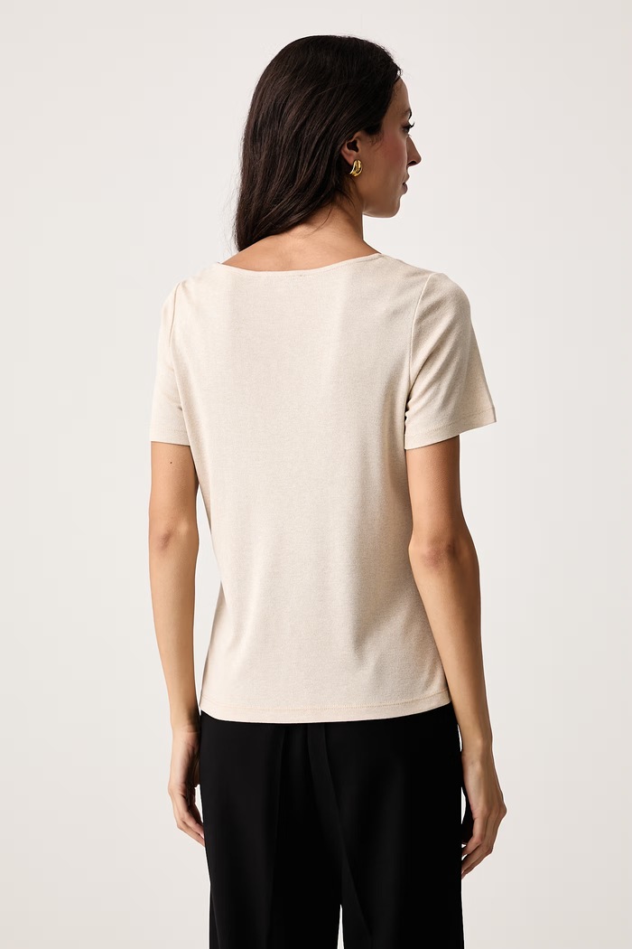 Îmbrăcăminte Morgan Tricou basic pentru femei cu vâscoză DIWINA bej