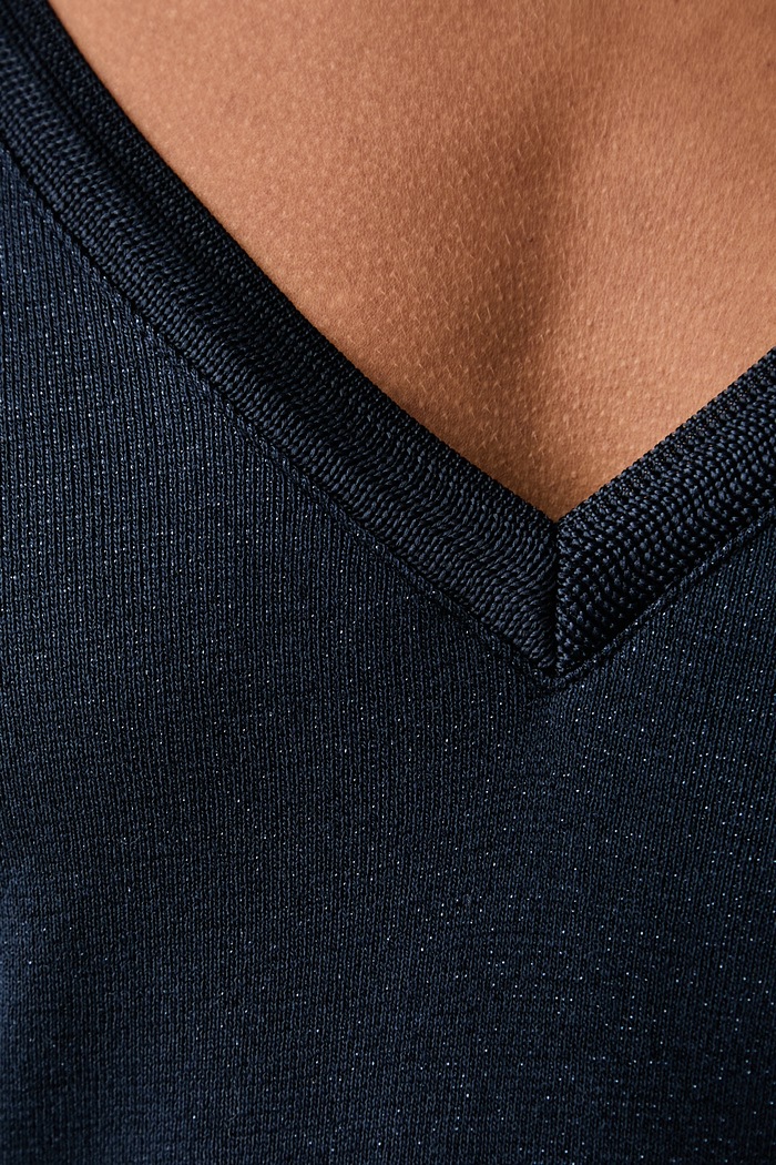 T-shirt basic damski z wiskozą Morgan granatowy DIWINA