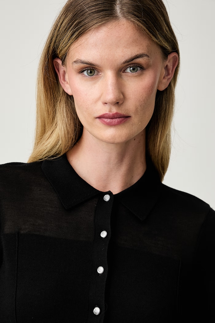 DKNY kardigan damski bawełniany czarny P6GXAE86