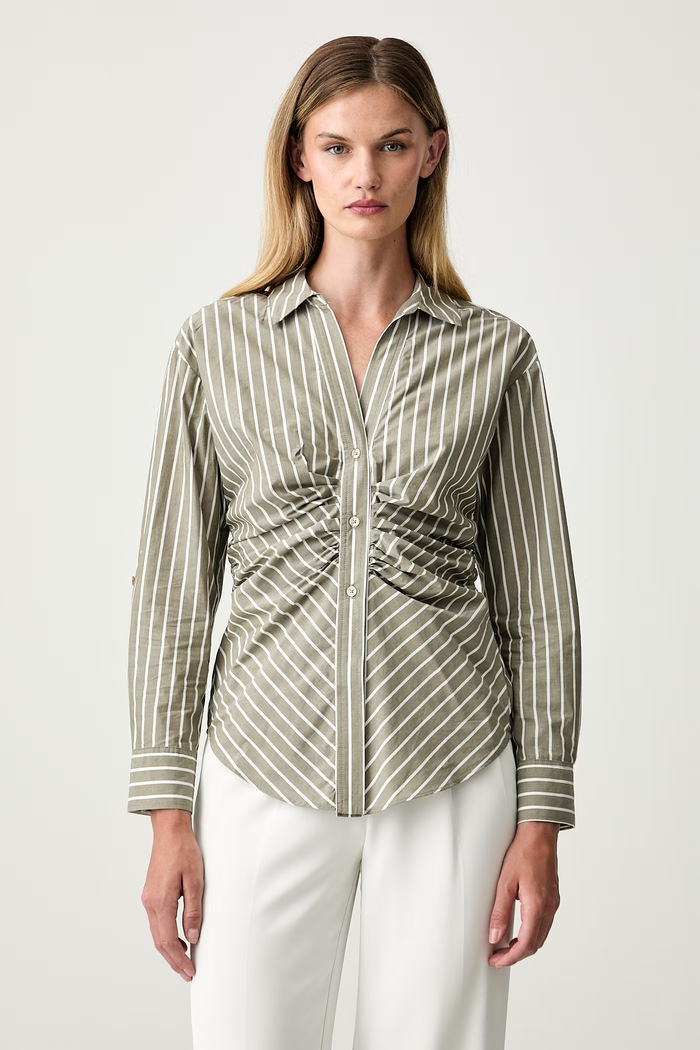 DKNY koszula damska bawełniana zielony DJ6W2310