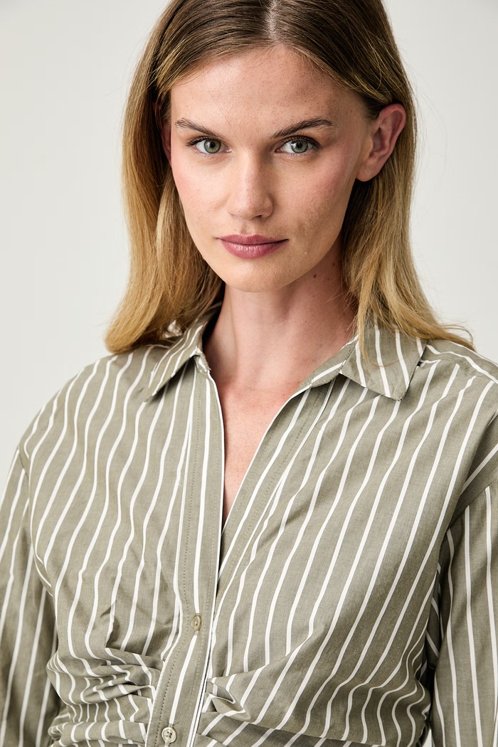 DKNY koszula damska bawełniana zielony DJ6W2310