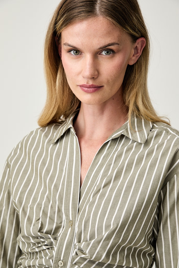 DKNY koszula damska bawełniana zielony DJ6W2310