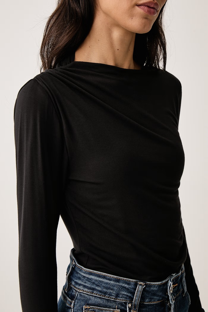 Longsleeve damski DKNY czarny DJ6T1825
