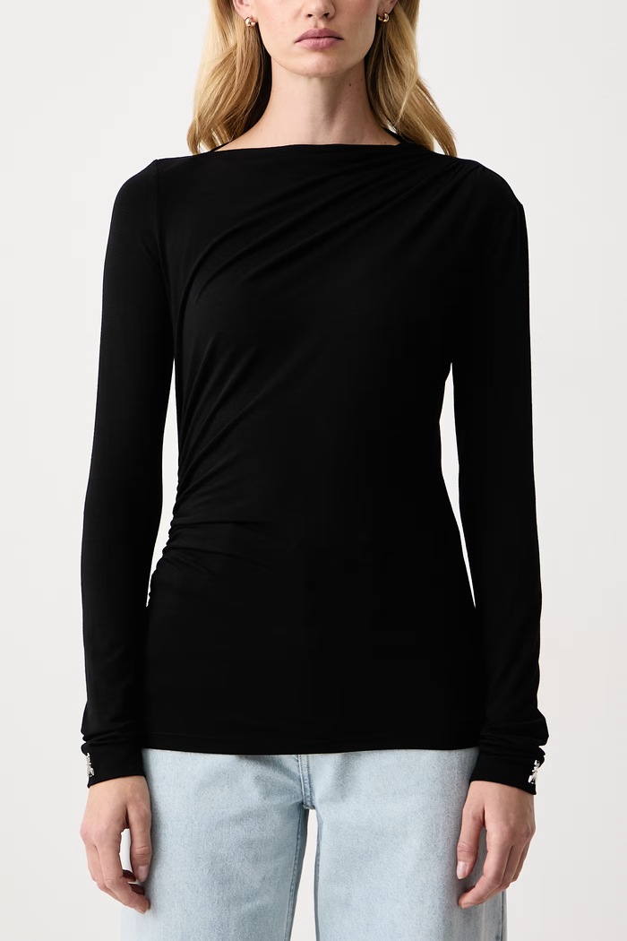 Bluzka damska z wełną Patrizia Pepe 2M0013.J0093 czarny