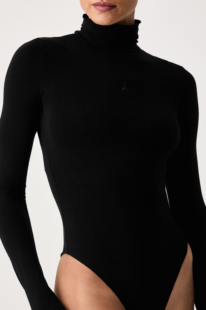 Body damskie z dodatkiem wełny Patrizia Pepe 2M0004.J0093 czarny