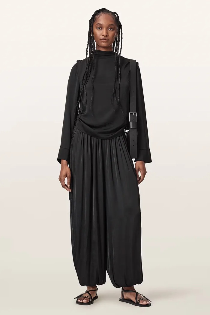 Odzież AllSaints Bluzka damska LESLIE W164PC czarny