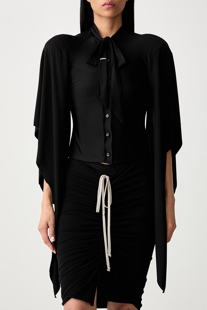 Vetements koszula z wiskozą damska WH27BL134B czarny