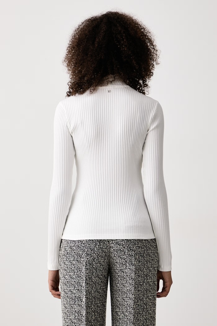Odzież HUGO Longsleeve damski bawełniany z elastanem Driza_4 50571245 biały