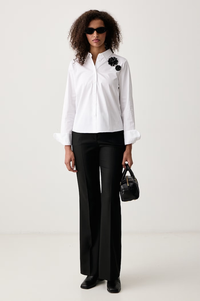 HUGO Camicia da donna in cotone Evolve 50569113 bianco AW26