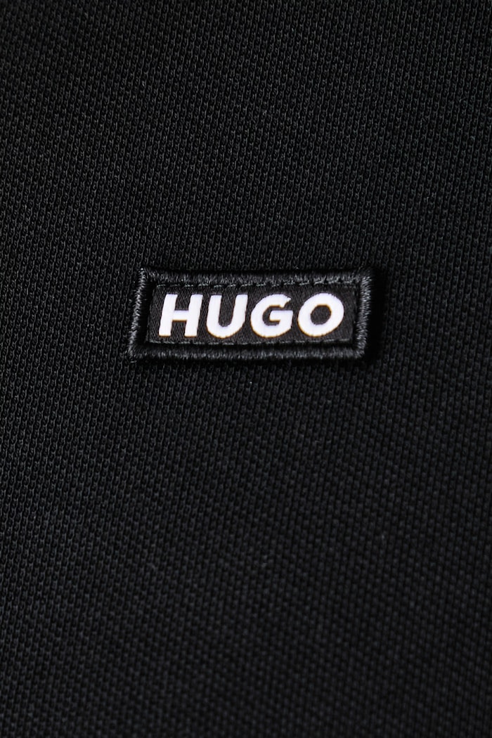 Polo majica ženska bombažna z elastanom Dapolette_B HUGO Blue črna 50575566