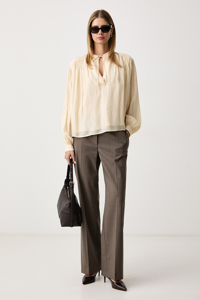 BOSS Orange Camicia da donna con cupro C_Bellis 50568189 giallo AW26