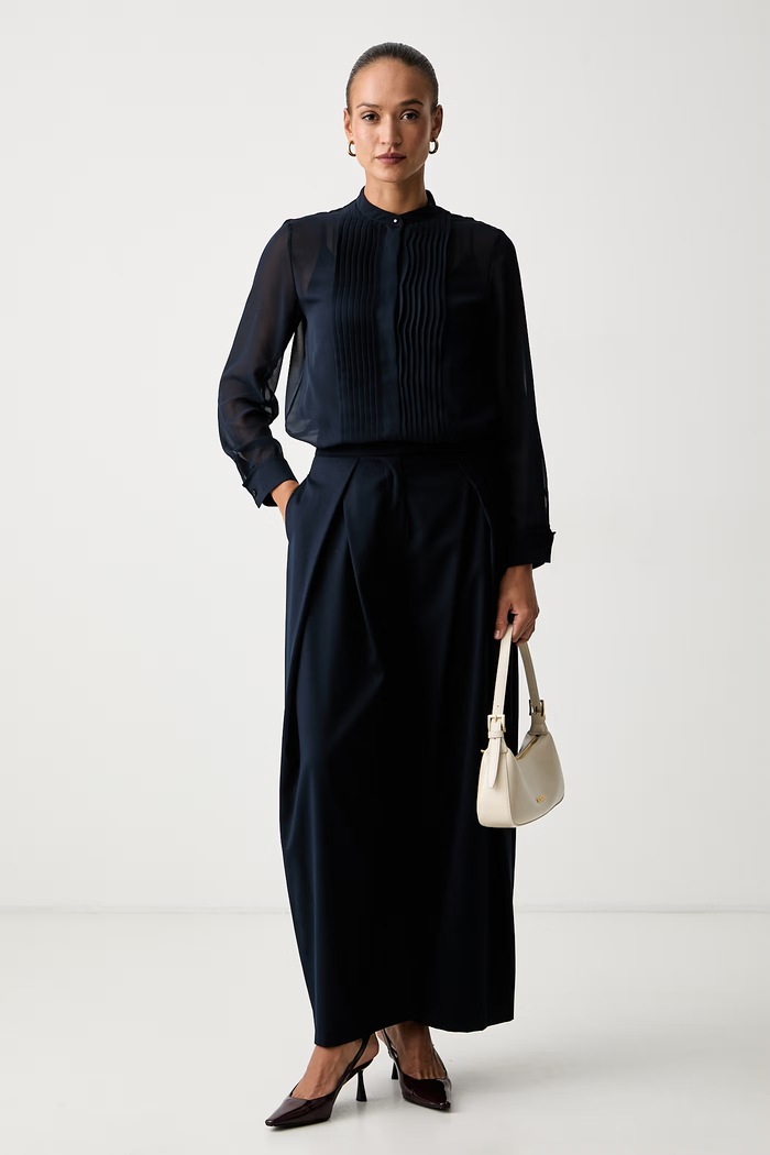 BOSS риза дамска Bonettati 50571476 тъмносин AW26