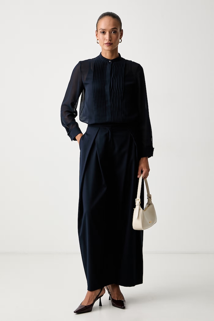 BOSS риза дамска Bonettati 50571476 тъмносин AW26