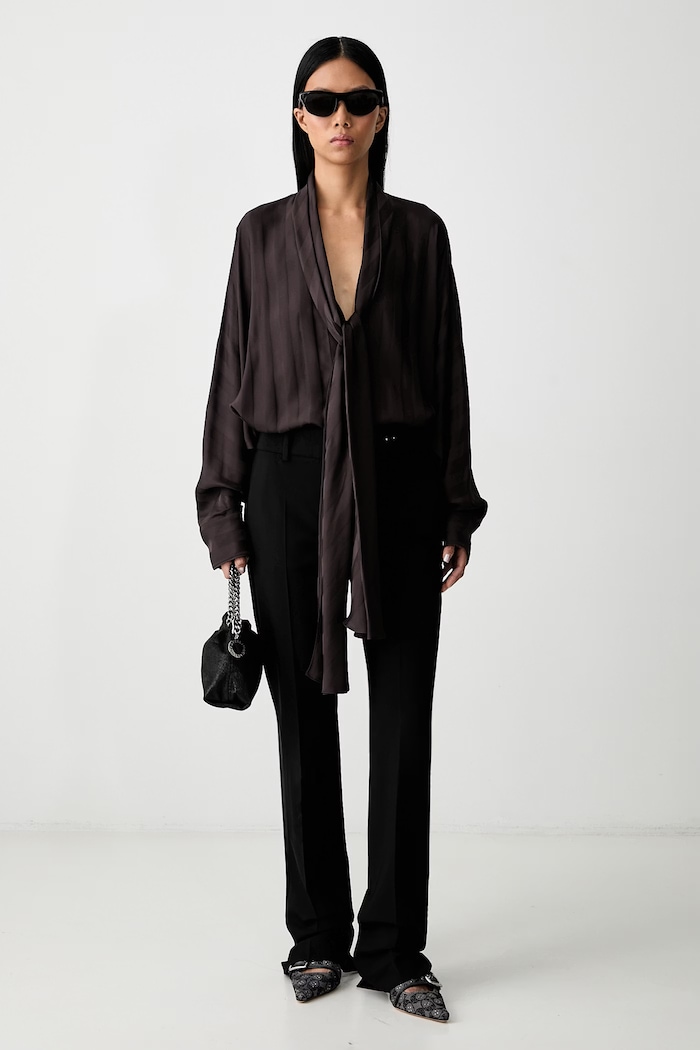Sportmax Corsaro košulja za žene s viskozom bez uzorka 2622196031600 smeđa AW26