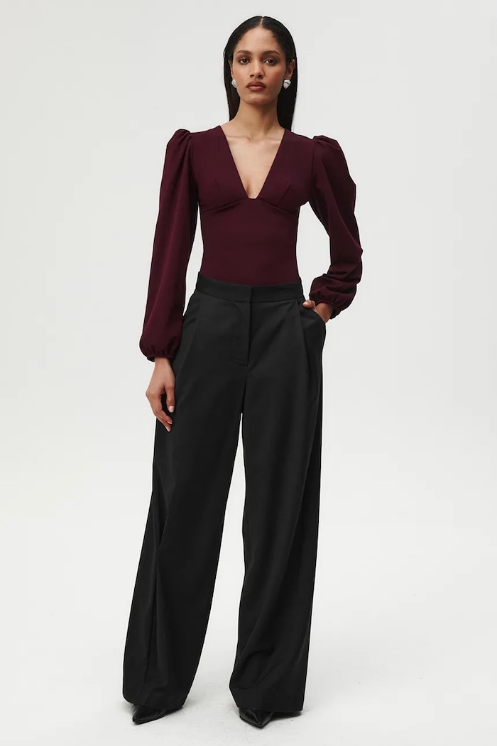 Дрехи Undress Code Боди дамско с вискоза Try Me Bodysuit Cherry 1288 бордо